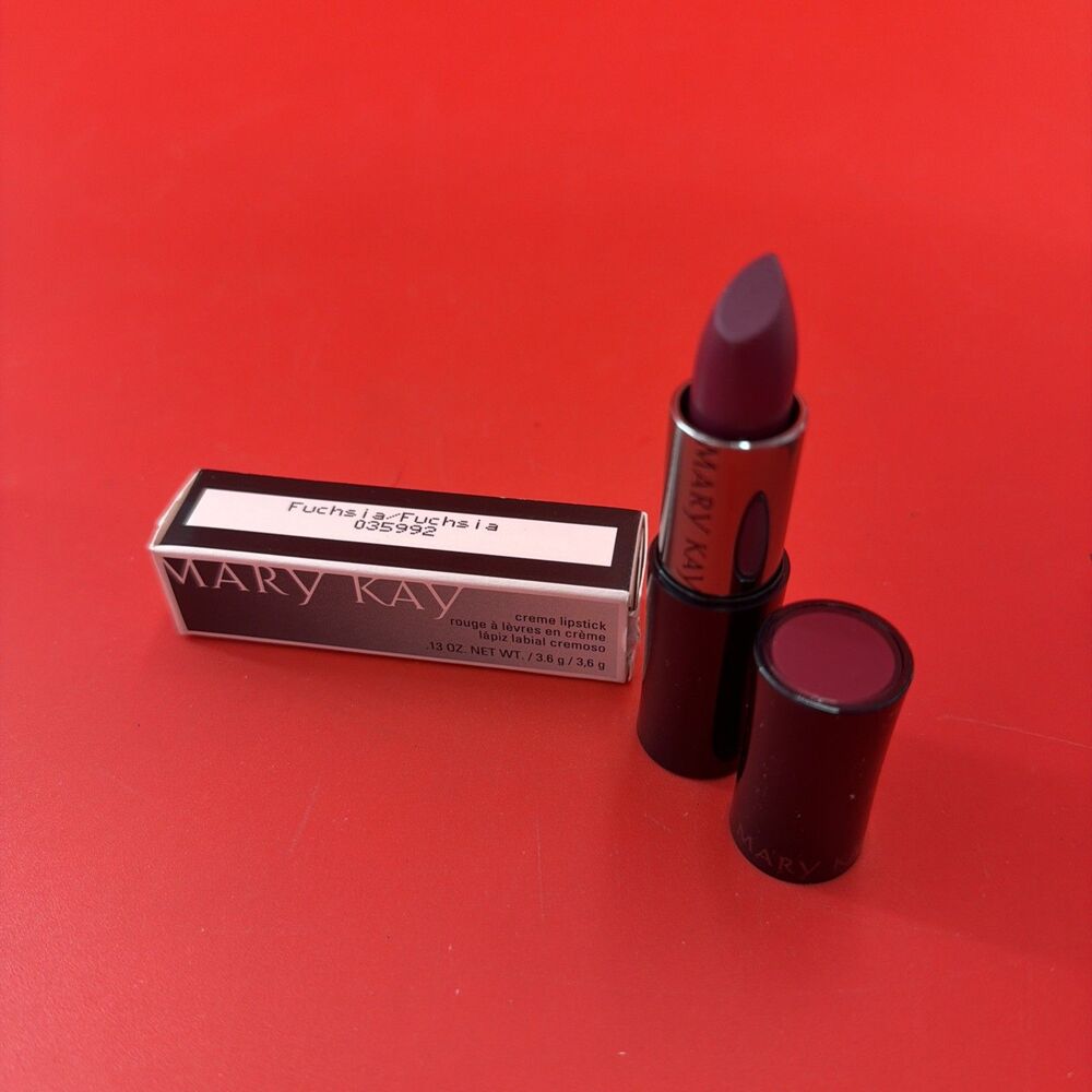 New In Box Mary Kay Creme Lipstick Fuchsia Full Size 035992